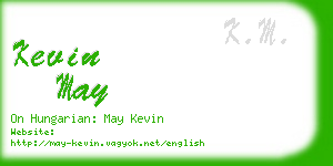 kevin may business card